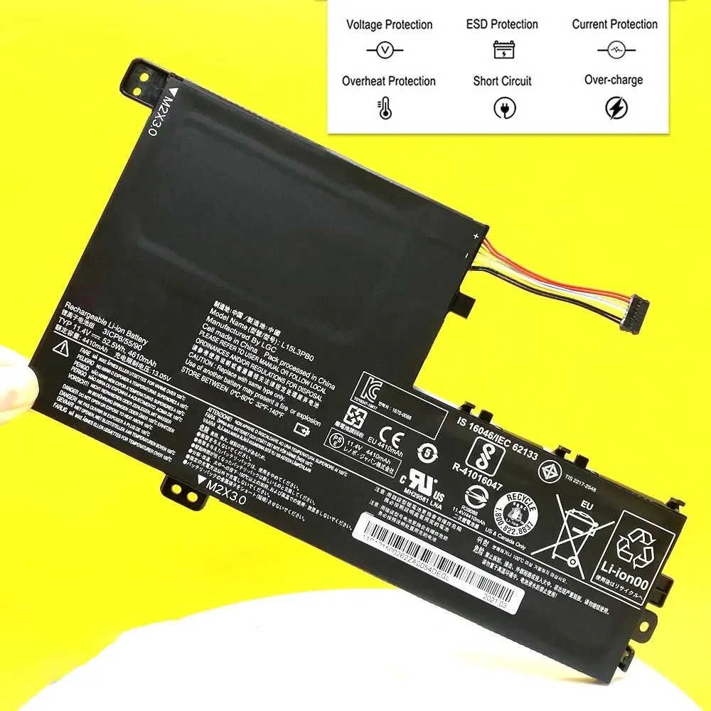 Bateria para Lenovo Ideapad Bateria para Lenovo Ideapad 330s 14ikb 330s15ikb Ioga 520-14ikb Flex 14 1470 1570 L15m3pb0 L15c3pb1 L15l3pb1 52.5wh Lb150 L15l3p3p3p3p3 - Imagem 4
