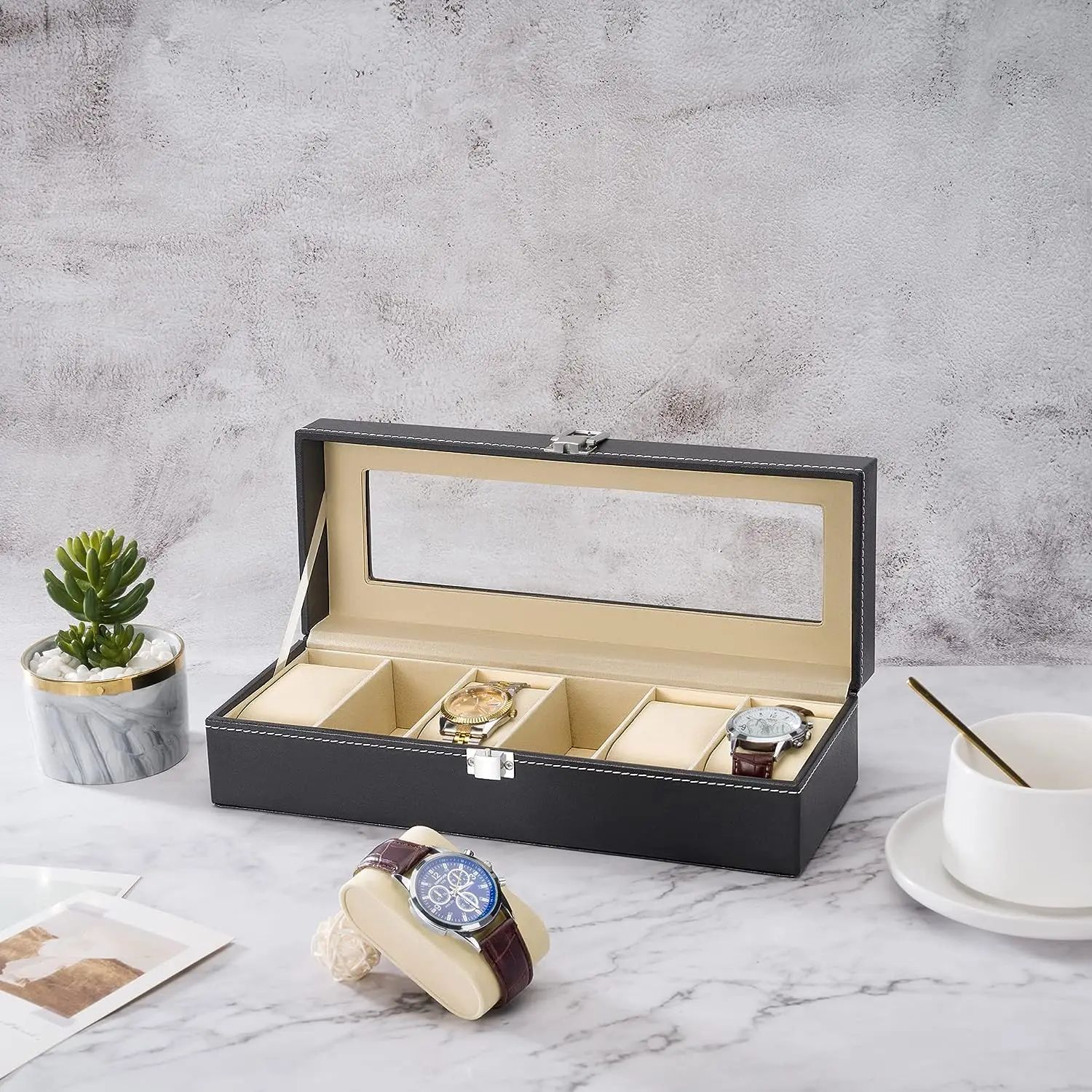 Watch Display Box Slot Men Watch Bracket Display Holiday Gifts