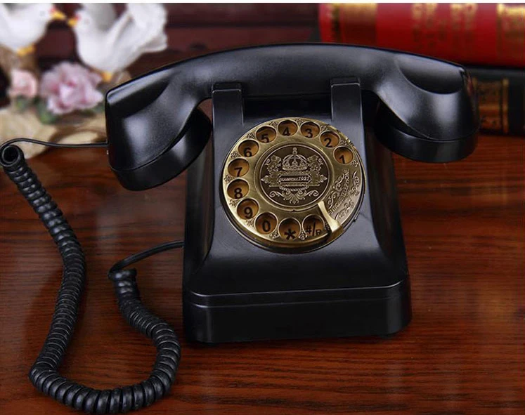 Retro cordless GSM sim card revolve telephone Swivel Plate Rotary Dial Antique Landline Phone For Office Home Hotel house