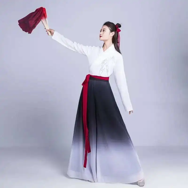 Dancing Dress Performance Dress Classical Dance Costume Girls Dance Practice Elegant Modern Ancient Hanfu Suit