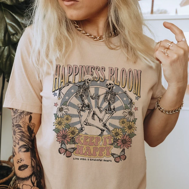 Boho Vintage Floral 70s T-shirt