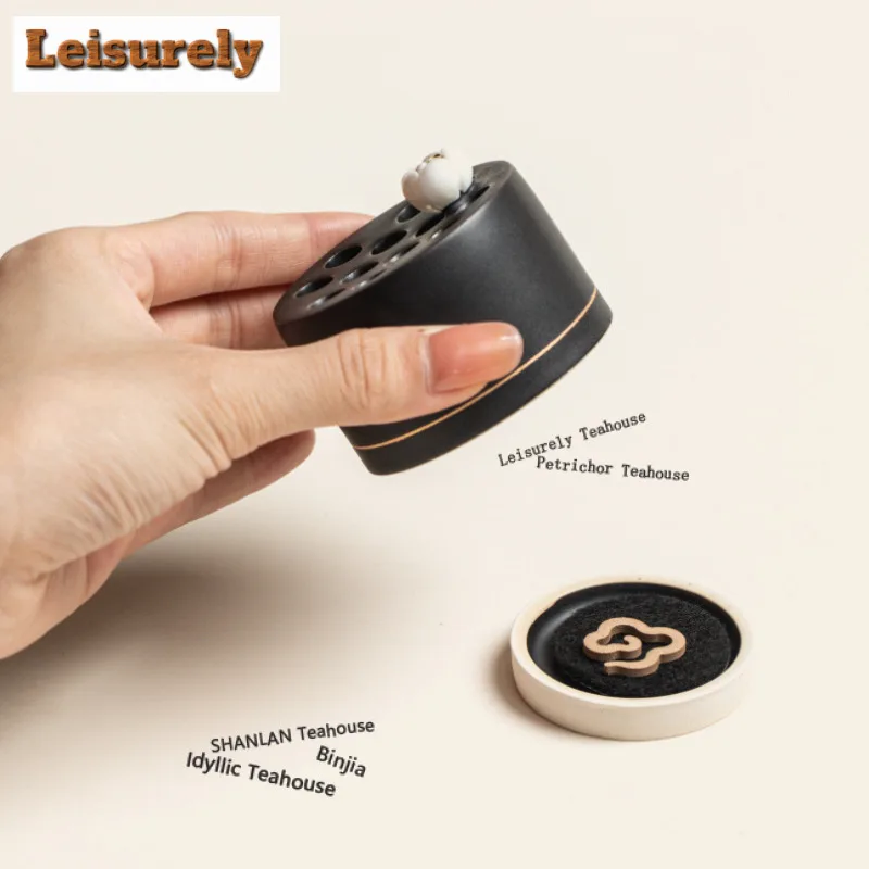 Copper Coin Green Black Plate Incense Holder Incense Smoke Waterfall Incense Burners Aromatherapy Censer Tea Ceremony Gift Craft