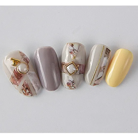 1pc Snakeskin 3D Nail Art Stickers Marble Stone Grid Leopard Nail Sticker Decals Japanese Accessories for Decorations