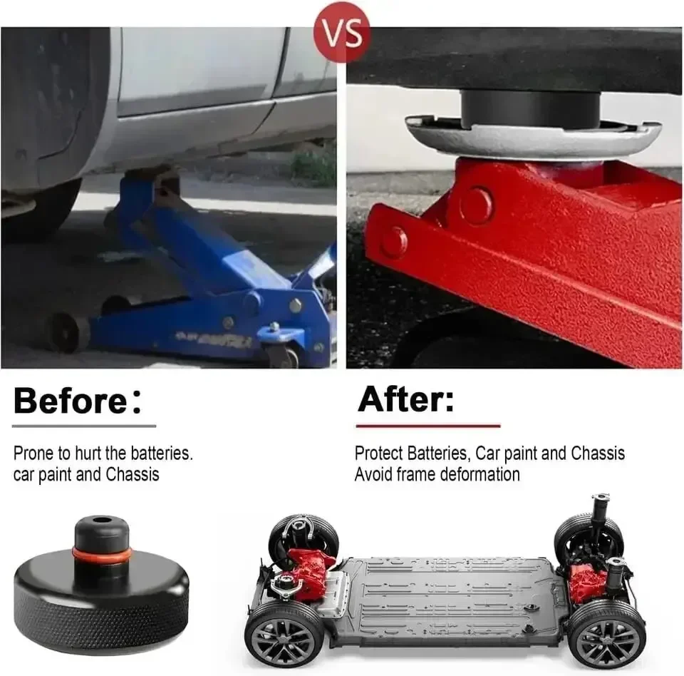 For Tesla Model3/Y/S/X Rubber Lifting Jack Pad Adapter Lift Point Repair Tool Pucks Chassis Stands Styling Suitable Accessories