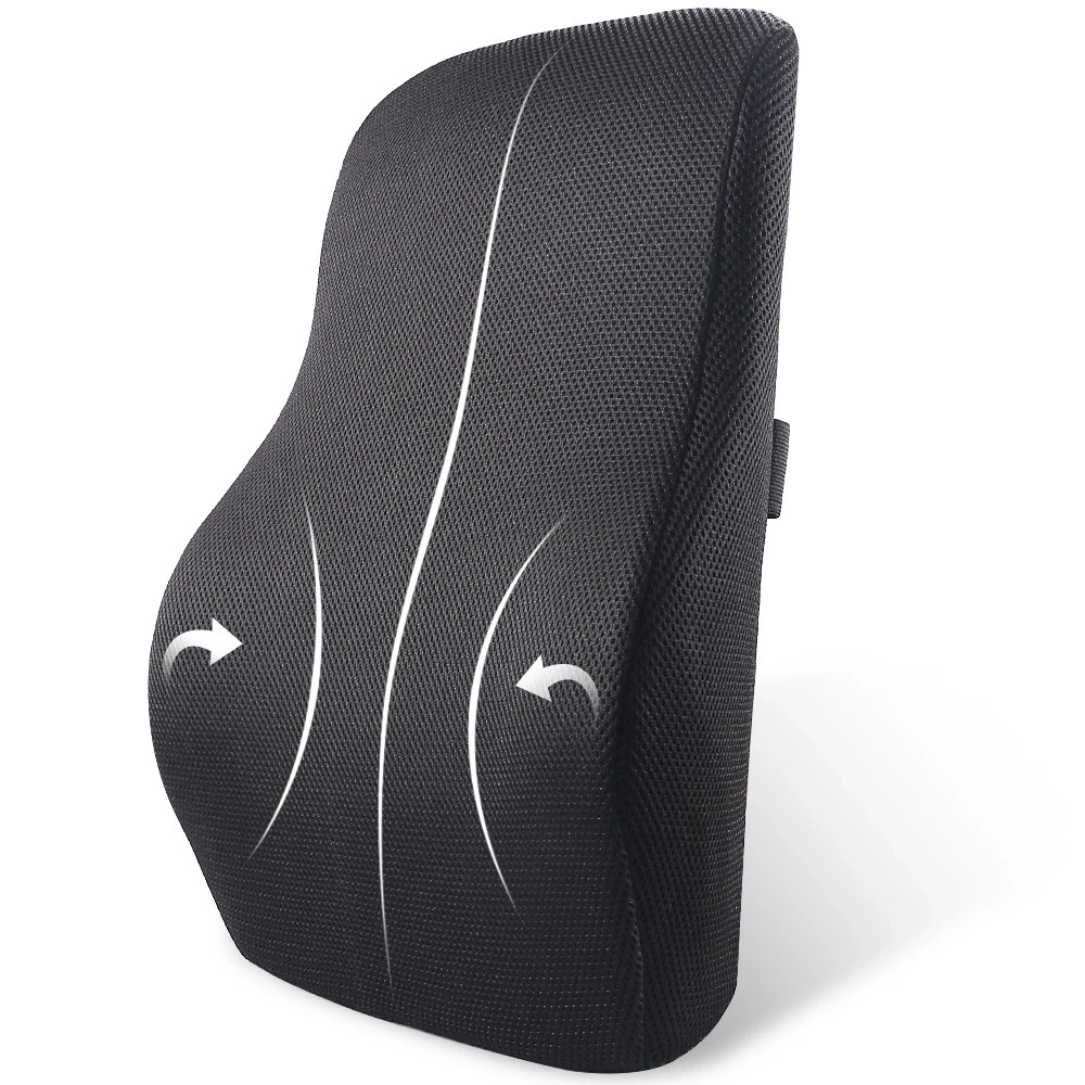  Lumbar Support Pillow for Car/Truck/Office Chair - Lower Back  Cushion for Driver Back Pain Relief - Ergonomic Memory Foam Back Rest with  Soft Washable Cover-Black (1 Pack) : Home & Kitchen