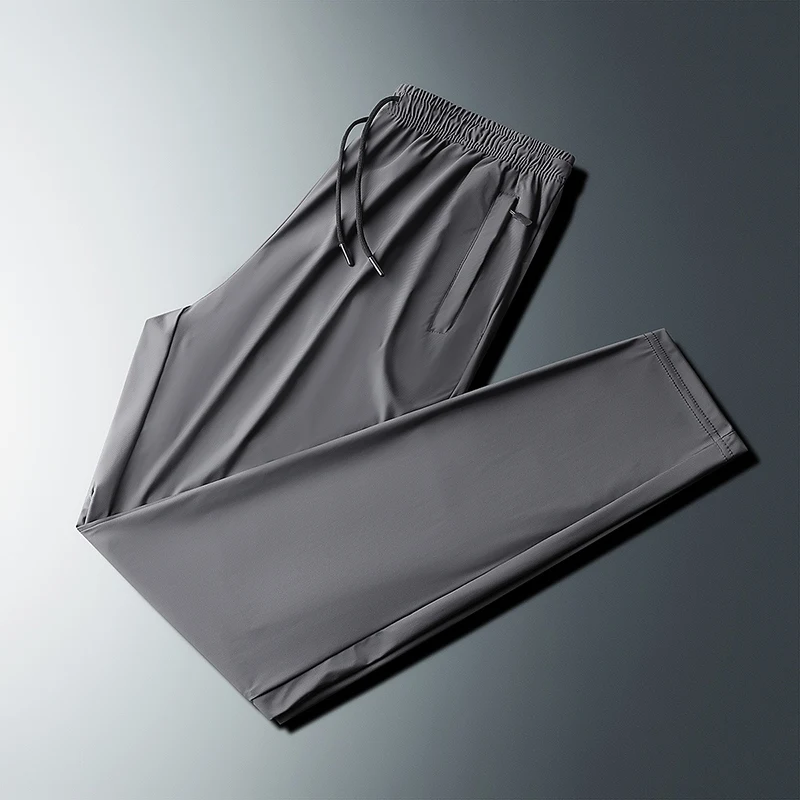 

2024 L-8XL Hot selling Ice Silk Pants Casual Pants Summer Quick Drying Breathable Ice Silk Sports Outdoor Pants Bag Eyebrow Open