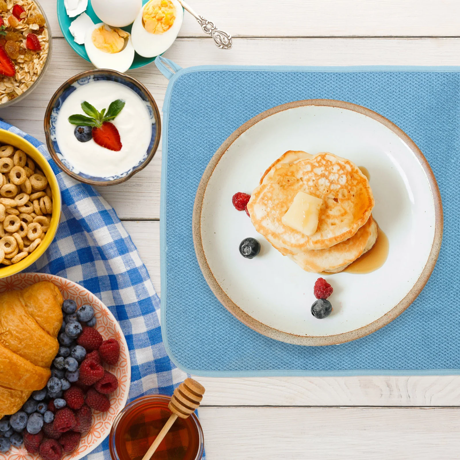 

Dish Drying Mat Cutlery Mat Tableware Mat Water Absorbing Mat Drying Cushion