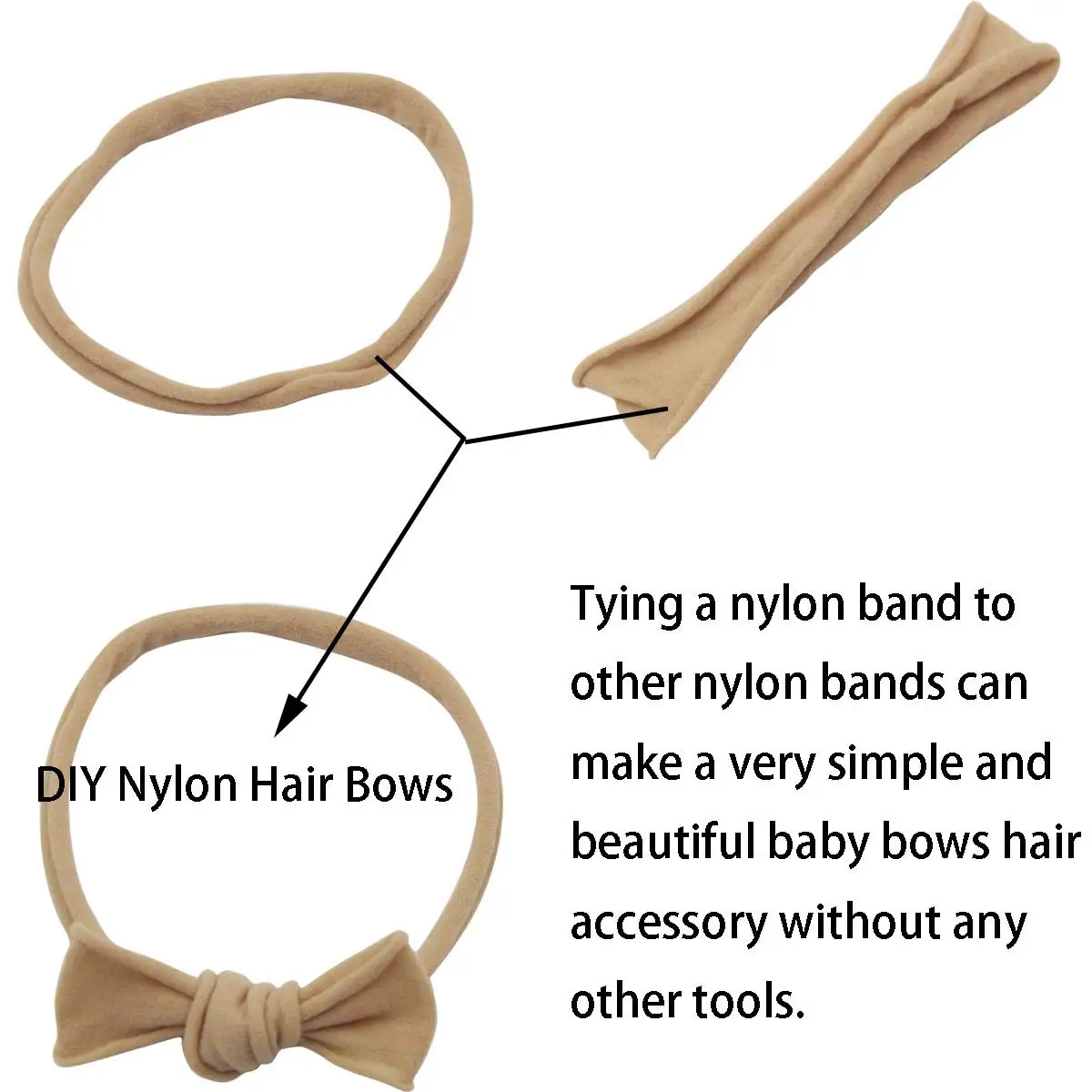 20Pcs/Lot Baby Girl DIY Nylon Headbands Soft Traceless Stretchy Headband for Children Girl Hairband Elastic Hair Accessories 3