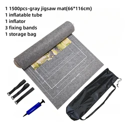 MaxRenard Portable Puzzle Mat and Board for Large Jigsaw Storage and Organization (1500Pcs Set Gray)