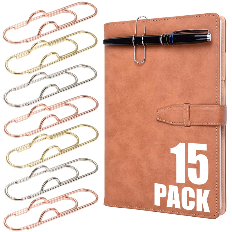 Anti Lost Paper Clip Metal Pen Holder Clips Portable Bookmarks Photo Memo Ticket Fixed Paperclips Office School Stationery paper clips,book clips,memo holders
