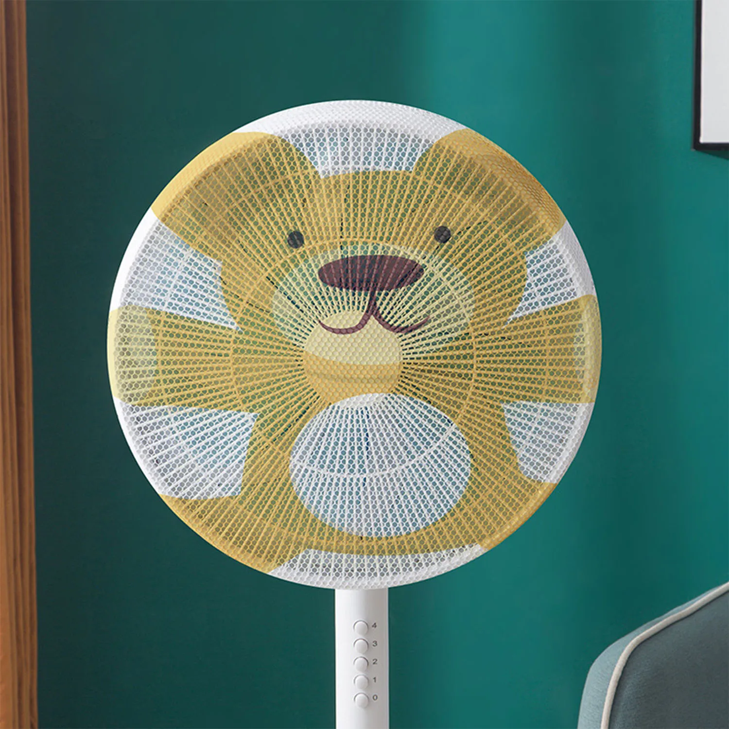 Kids Safety Round Eletric Fan Cover Anti-pinching Finger Protector Dust Cover Dustproof Stand Fan Universal Net Bag