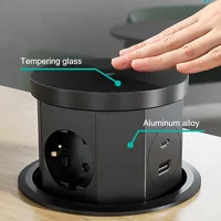 YINKA – prise de levage de Table Pop-Up, prise USB type-c, prise ue, Charge sans fil 15W, prise de levage cachée pour bureau 3