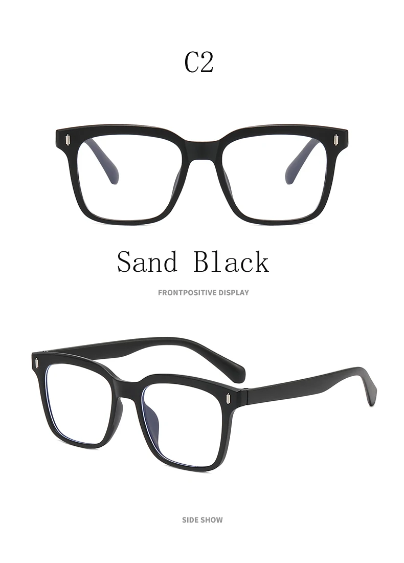 NEUE Blau Licht Blockieren Gläser Frauen Platz-gerahmt Mode Computer Gläser Männer Klar Schwarz Rahmen Anti Strahlung Filter Glasse – Detail 13