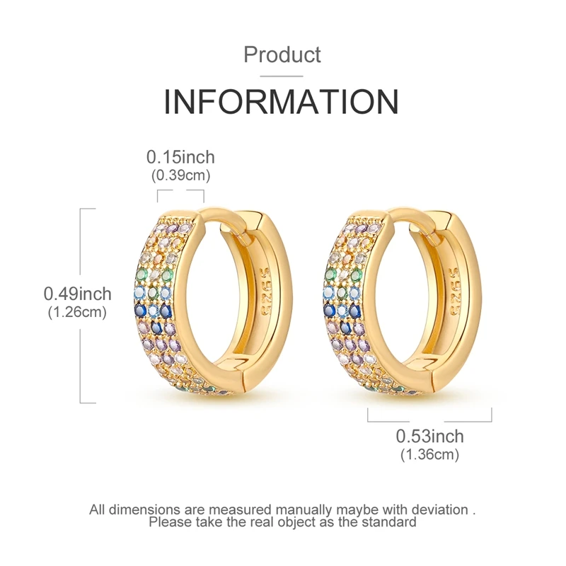 925er Sterlingsilber, modisches Gold, großer Kreis, Doppelohrringe, klassisch vergoldet, Herz-Creolen, Schmuck, Geschenk für Frauen – Detail 18