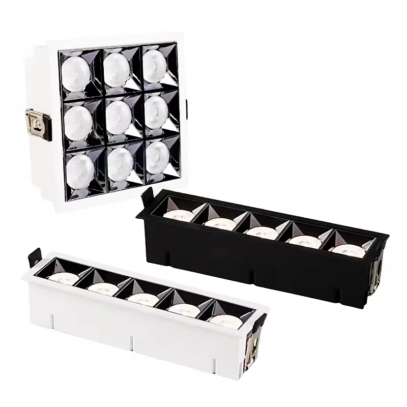 LED 임베디드 9 궁전 그릴 라인 조명 주요 조명 없음 스포트 라이트 거실 3w 9W 12W 15W 27W 30W ac85-265v 실내 조명