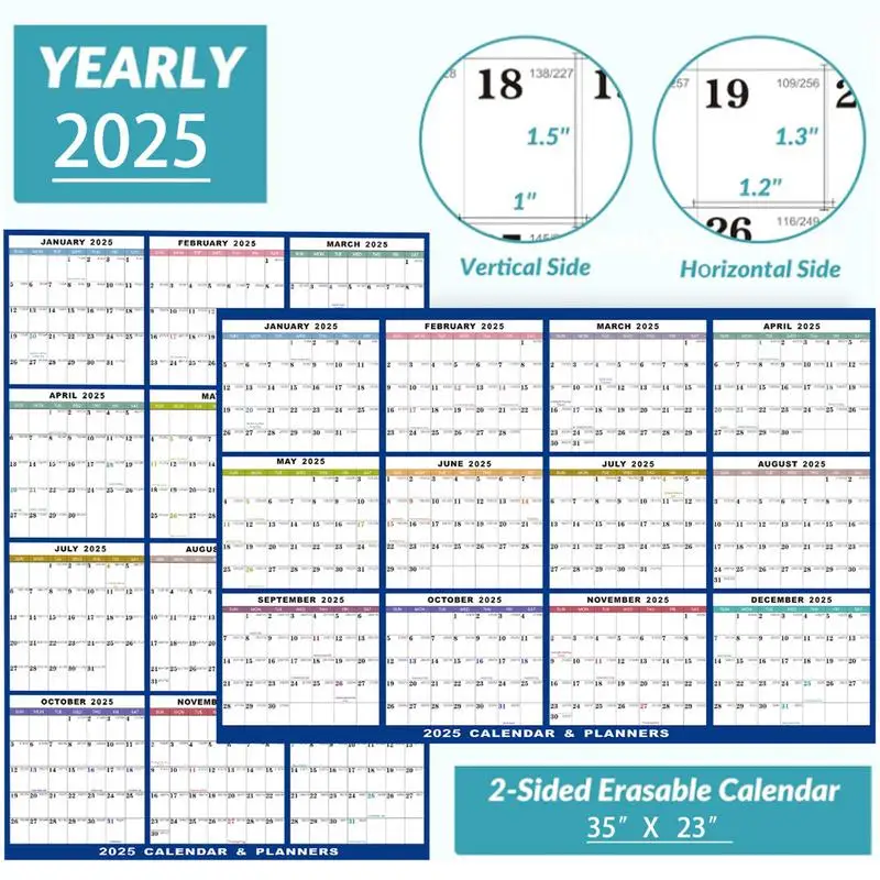 Plan Calendar Adornment Digital Wall Planner Annual Schedule Mounted Erasable For Bedroom Living Room Planning Schedule