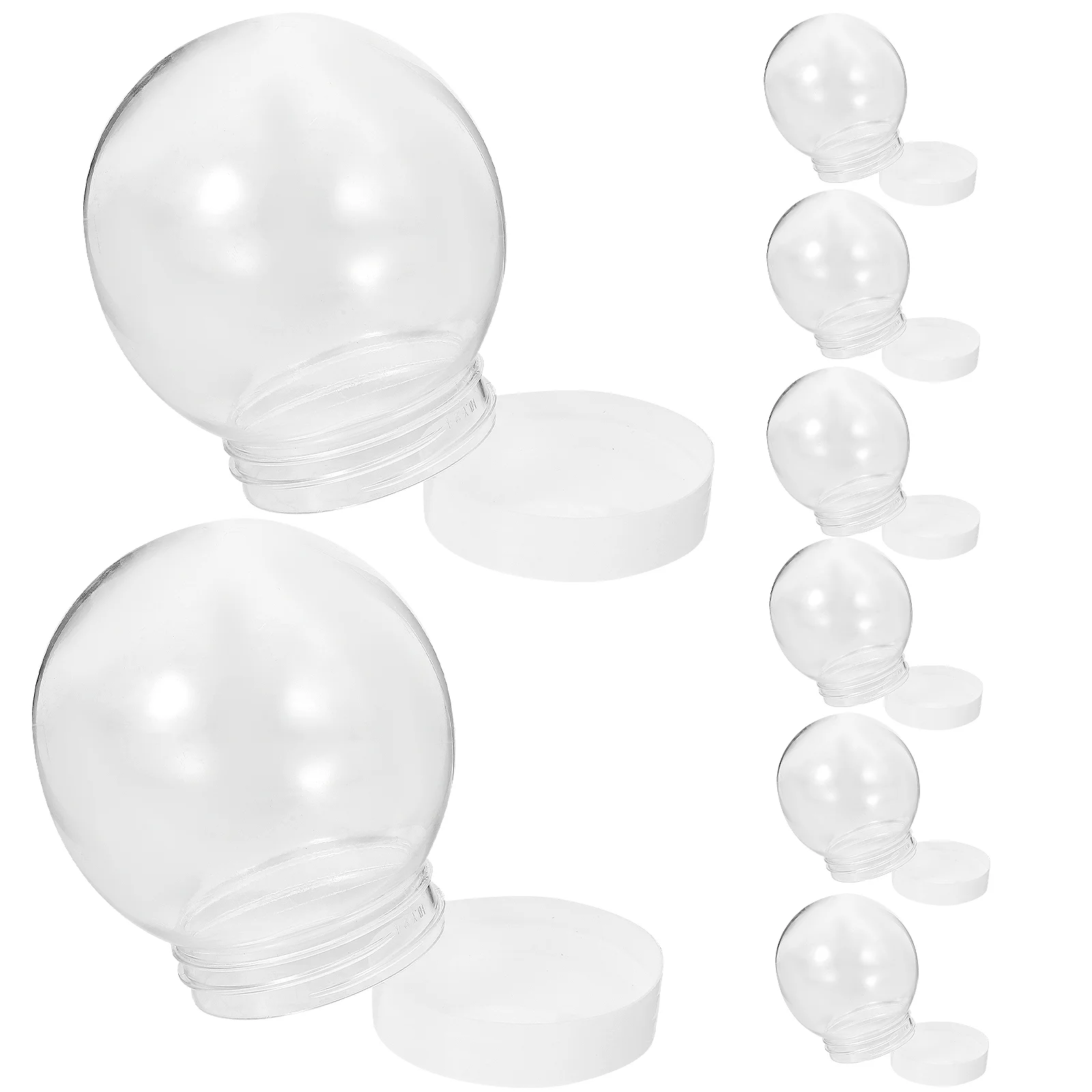 

150/270ml DIY Snow Globe Clear Plastic Water Globe Making Prop With Screw Off Cap Christmas Decoartion