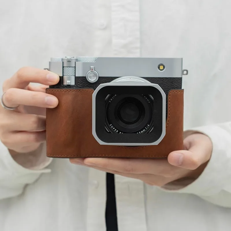 Custodia In Pelle Su Misura Per Fuji GFX100RF – Protezione Antiurto E Accesso Rapido Alla Batteria