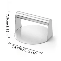 Premium Stainless Steel Burger Press for Perfect Patties - Kitchen Essential (Hamburger meat press)