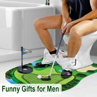 Mini Golf Putting Green Set Funny Toilet Golf - Indoor Sports Game for Adults Leisure Entertainment Bathroom Toilet piano