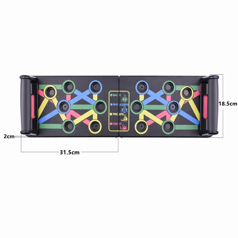 1 Pcs Multifunctional Exercise Portable Fitness Equipment Abdominal Enhancement Folding Push-up Board Support Muscle Exercise