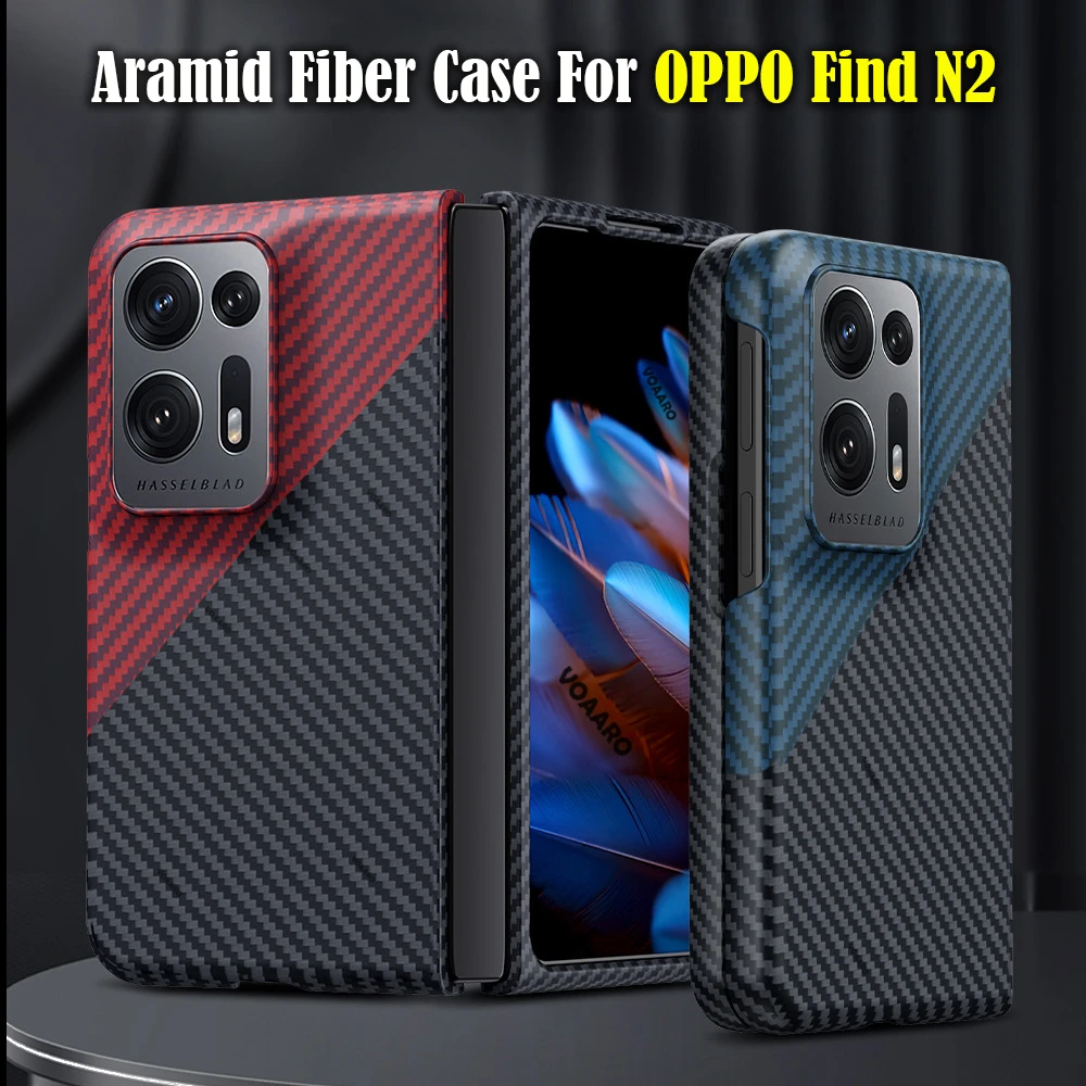 

Hot Genuine Aramid Fiber Carbon 3D Ultra Thin Light Matte Funda For OPPO Find N2 For OPPO Find N2 5G Shockproof CASE Cover