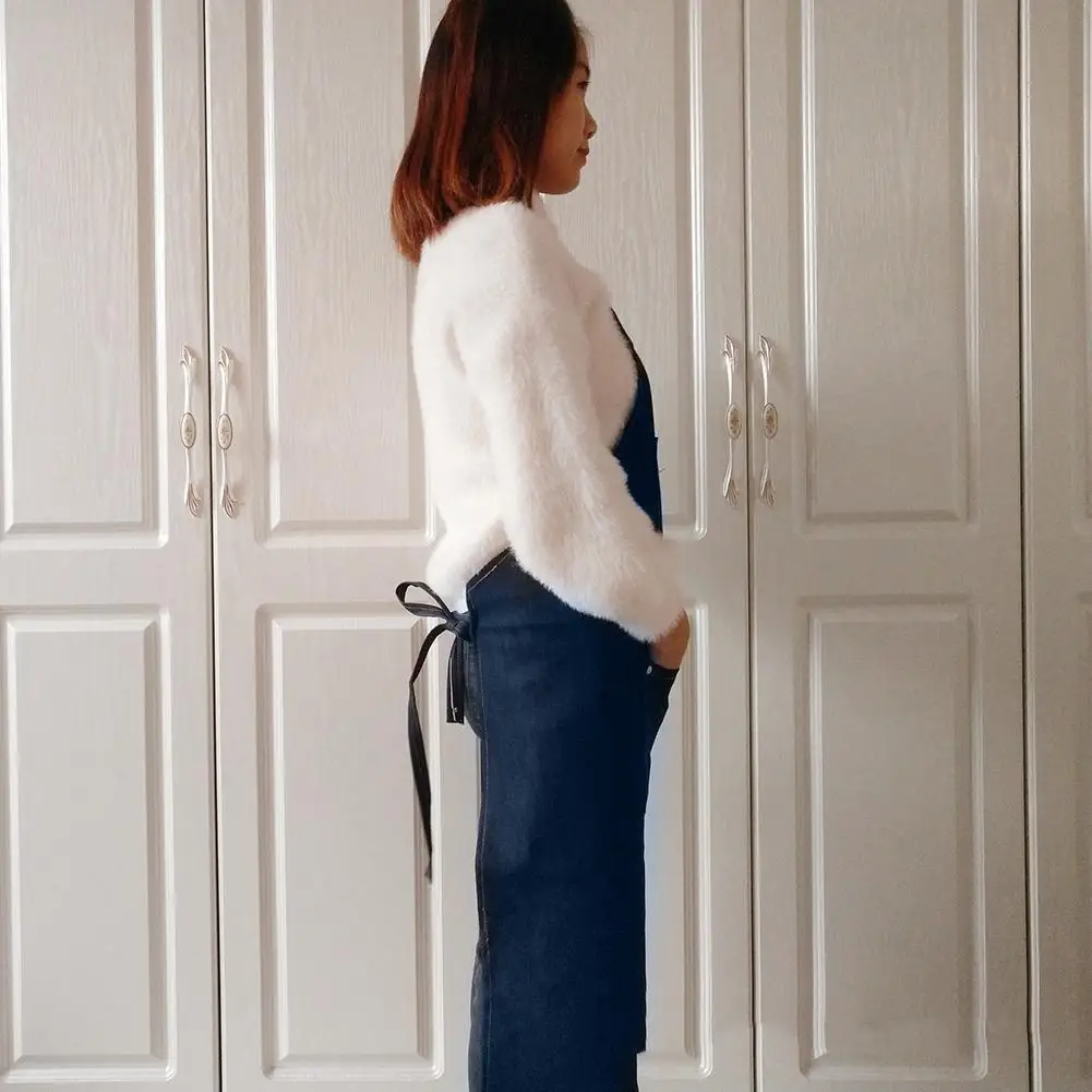 Hair Styling Haircutting Working Aprons Multifunctional Denim Apron for Salon Easy Use Practical Hair Styling Tools