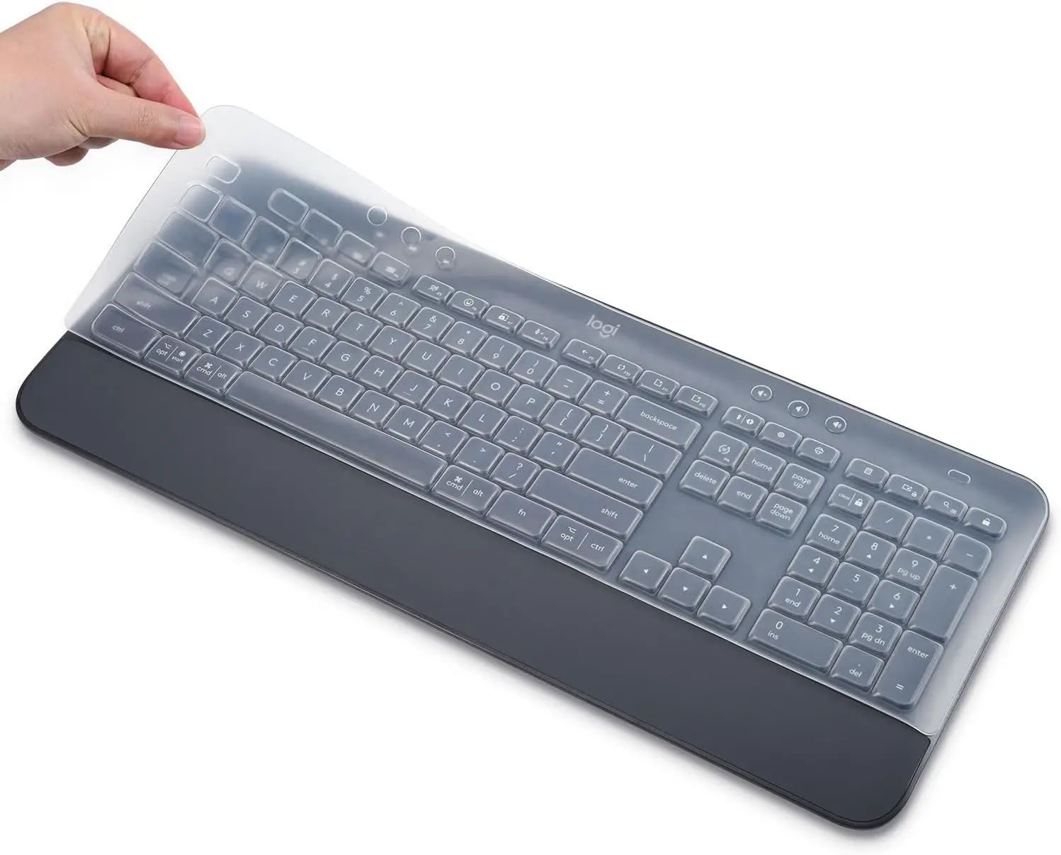 Logitech Computer Keyboard Cover For Logitech Signature K650 MK650 Comfort Full-Size Silicone Wireless ...