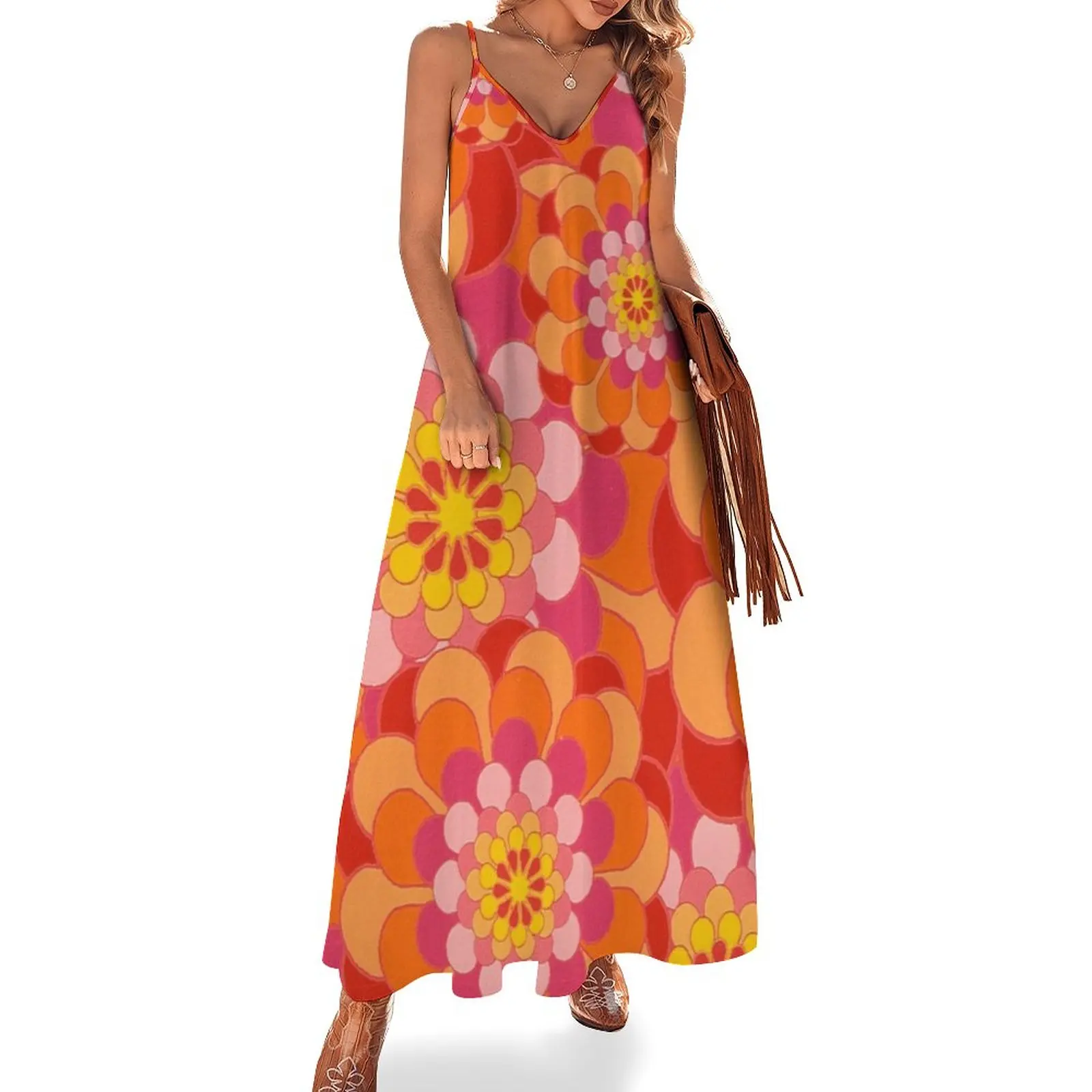 

60s Flower Power - Yeah Baby! Sleeveless Dress dress korean style women long dresses evening dress Female clothing