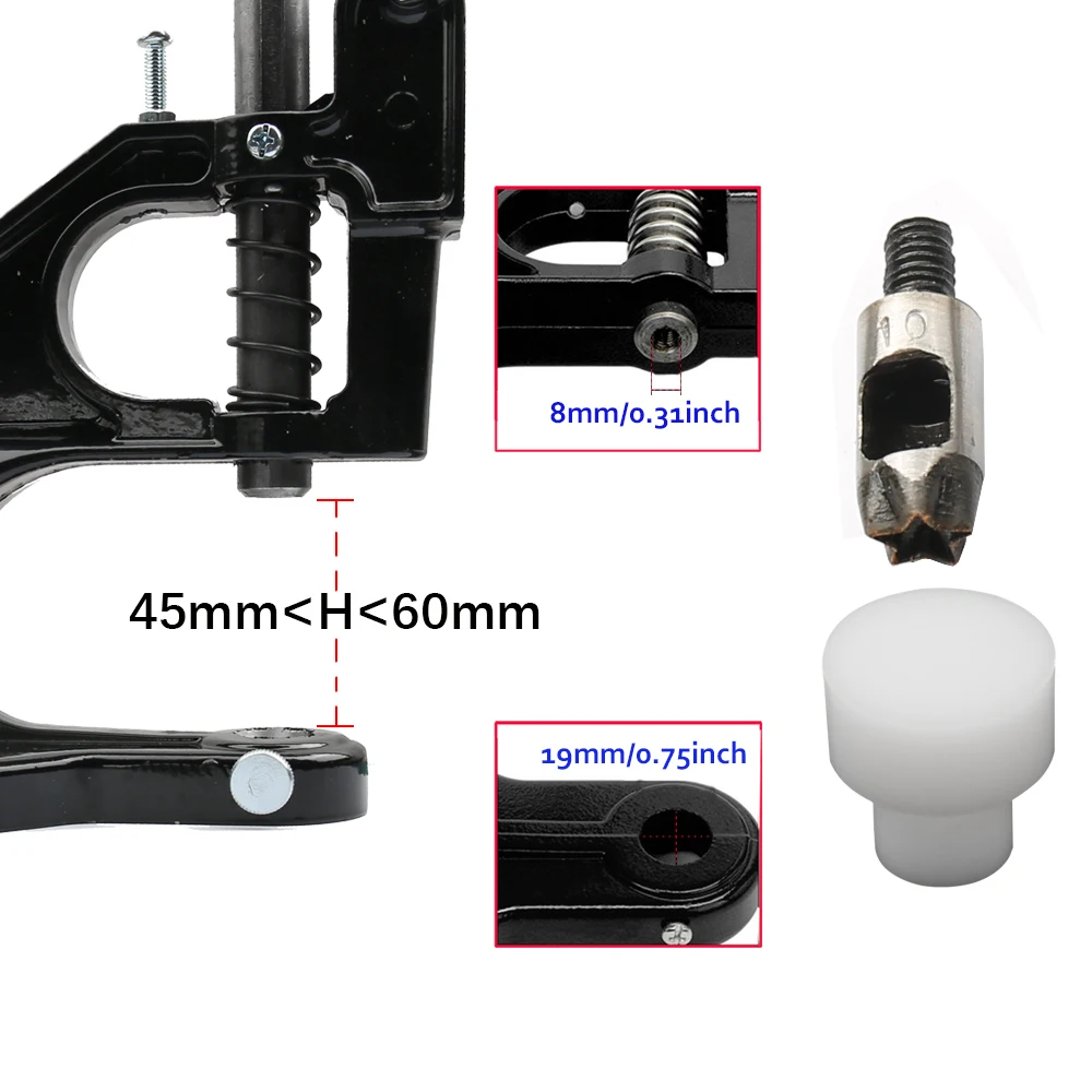Multiple Shapes Punching M8 Thread Hand Press Special-shaped Punch Leathercraft Belt Cut DIY Handmade Accessories