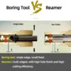 10-50mm Carbide H7 Machine Reamer Taper Shank Extended Blade Rotary Tool Inlaid Chucking Metal YG8 Hole Expansion High Precision 4