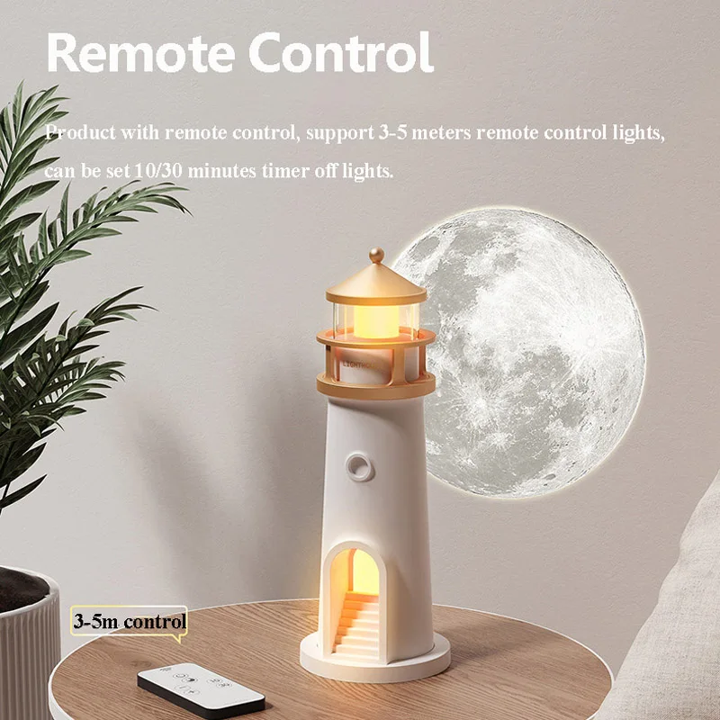 Portable Moonlight Projection Light Bluetooth Speaker Human Sensor Remote Control Soundbar Music Box Timed Lights Off Gifts