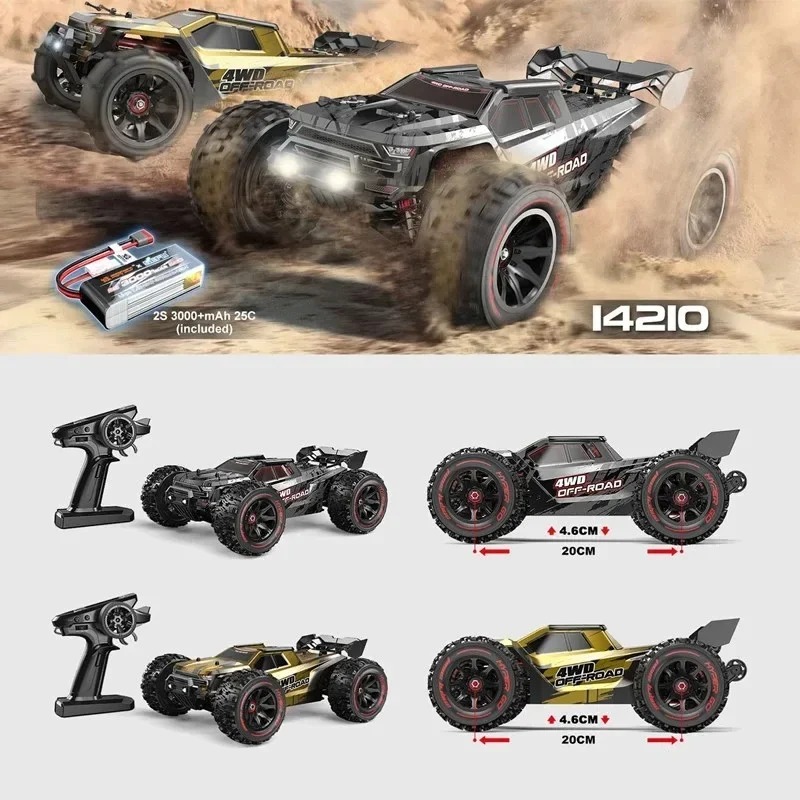 Mjx 하이퍼 고 14210 1:14 4wd 브러시리스 RC카, 고속 드리프트 몬스터 트럭, 어린이 리모컨 전기 장난감 선물, 2.4g, 55 km/h