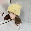 Hat Veil Women Winter Acrylic Knit Beanie Warm Accessory For Cold Weather Autumn Sports Skiing Outdoor Holiday 4