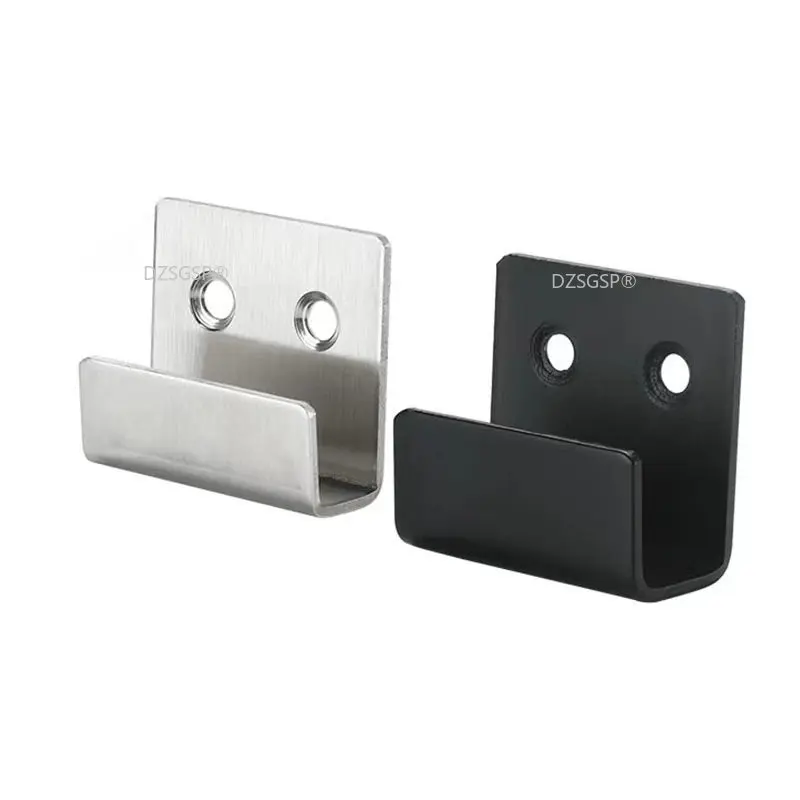 Tile Display Buckle U-shape Corner Brackets Joint Fastener Screens Wall Support Black Stainless Steel Hanging Code Ceramic 4