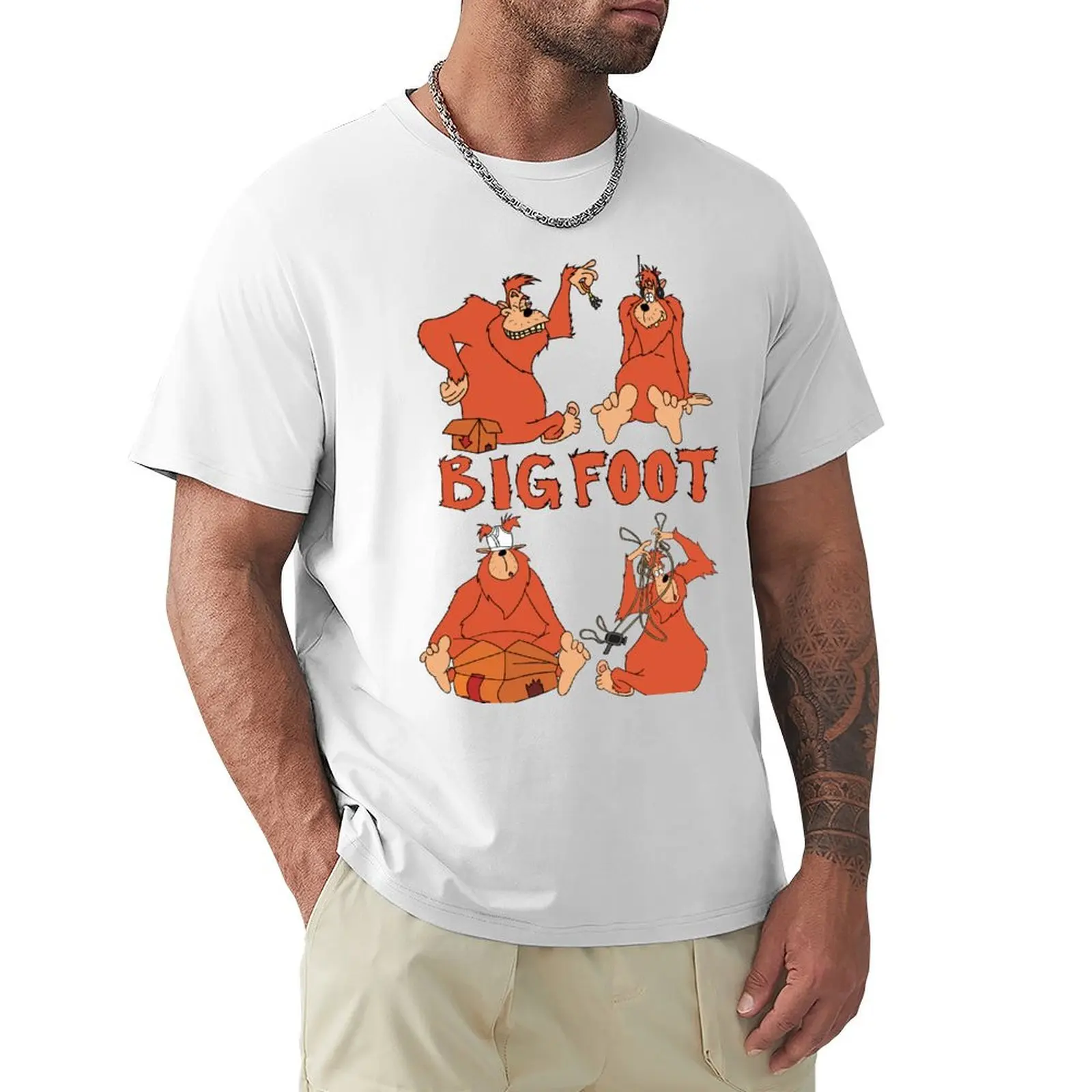 

Bigfoot T-Shirt plus size tops Blouse Short sleeve tee funnys mens champion t shirts