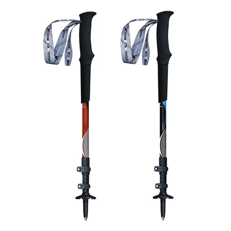 Pioneer Walking Stick 55-125Cm Alpenstocks 3 Sezioni In Fibra Di Carbonio Leggero Mountain-Climbing Stampella Escursionismo All'Aperto