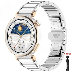Elegant 18mm Ceramic Smartwatch Strap - Stylish Bracelet Accessory - GT6 41mm (Silver - Tool)