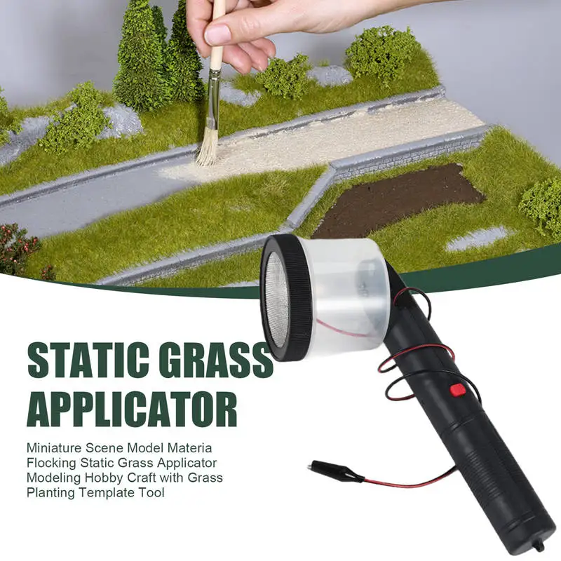 Promotion! Miniature Scene Model Materia Flocking Static Grass Applicator Modeling Hobby Craft With Grass Planting Template Tool