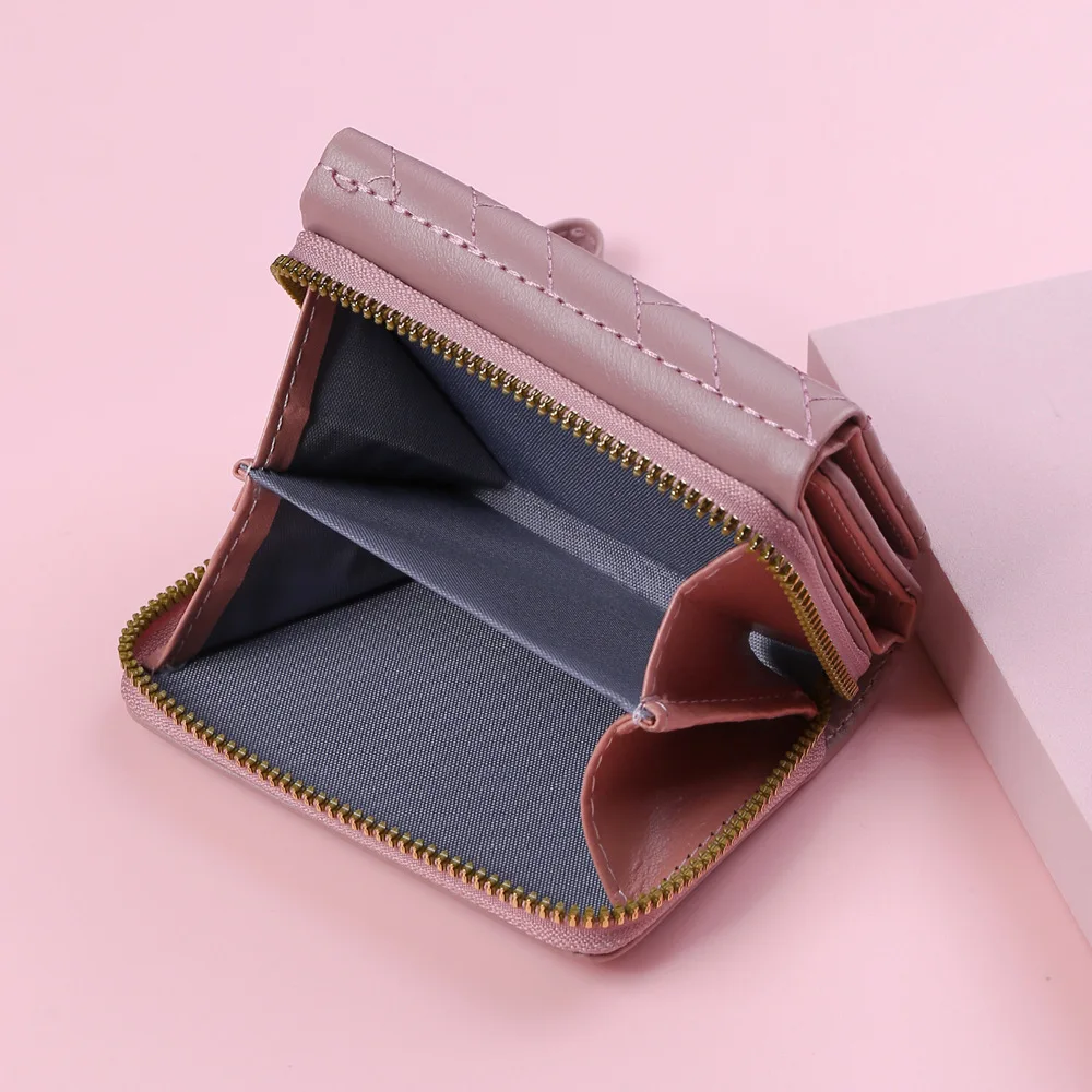 CoCopeaunts Wallets For Women Kawaii Cute Wallet Luxury Designer Lady Wallet  Pink Purse Womens Wallet Small Women Leather Wallet Coin Purse 