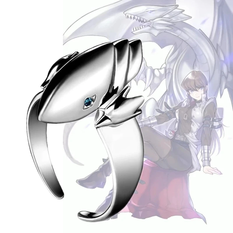 Anime Game King Ring Seto Kaiba Cosplay Ring Adjustable Opening Rings Gift Men Women Accessories