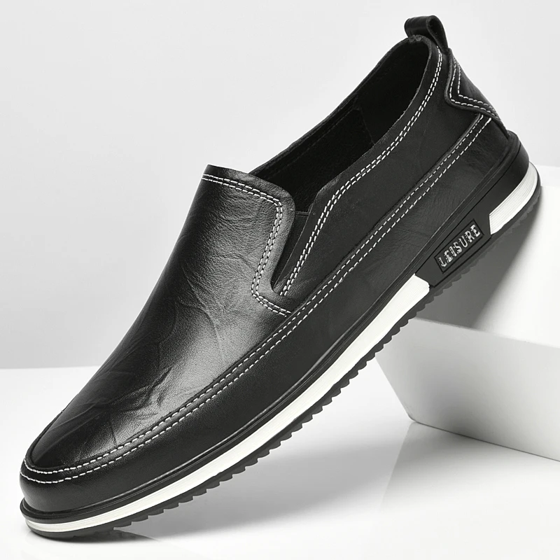 Spring Men Fashionable Comfortable Legged Casual Leather Shoes Classic Styles Business Casual Sports