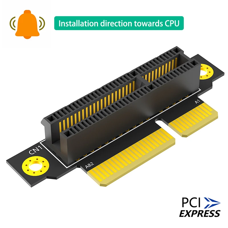

20mm PCIE X4 3.0 90 Degree Reverse Male to Female Riser Card PCI Express 4X to 4X Converter Adapter Riser Board for 1U Server PC