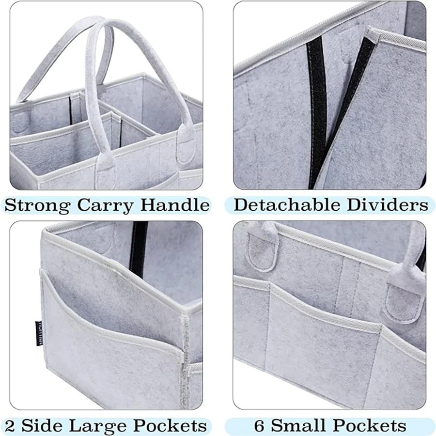 Diaper Bag 1Pc Diaper Organizer-Baby Felt Diaper Bag-Foldable Mommy Bag-Mother & Baby Storage Bag-Neutral Baby Products For Newborns