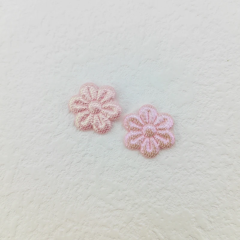 100Pcs 2CM Shiny Blume Applique Padded Patches Für Kleidung Hut Handwerk Nähen Liefert DIY Headwear Haar Clips Bogen decor – Detail 5