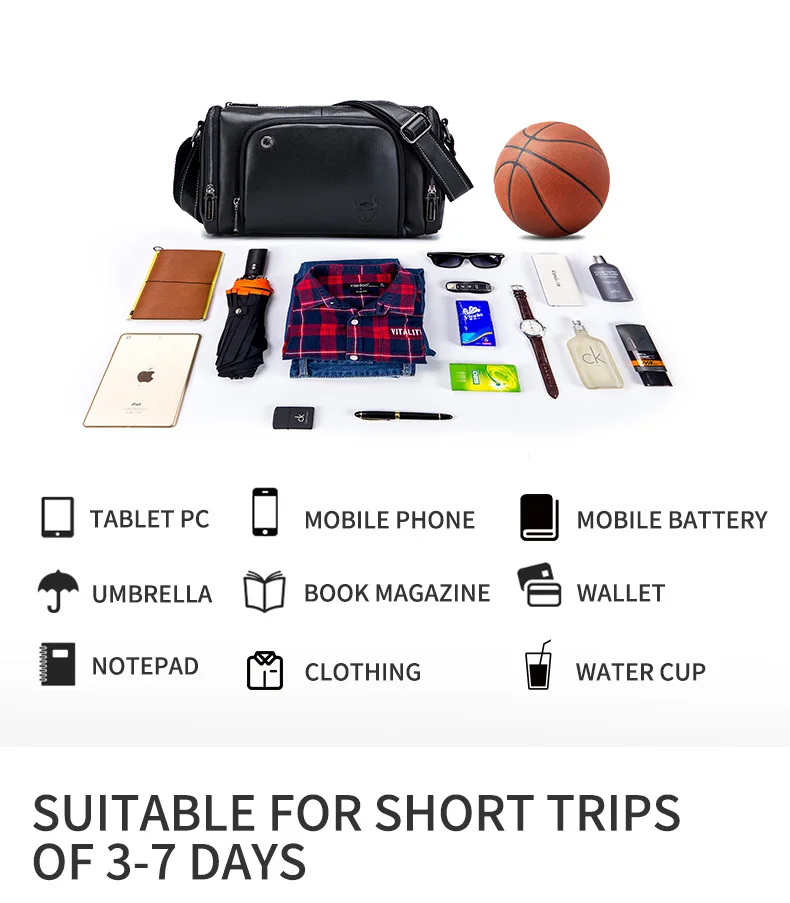 Bolsa sendo usada no corpo