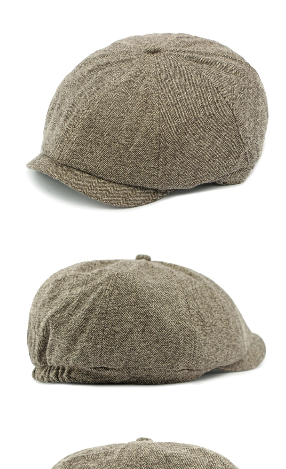 HT4963 Herren Berets Frauen Herbst Winter Hut Gestreiften Künstler Maler Baskenmütze Hut Männlich Weiblich Achteckige Flache Kappe Einstellbare Baskenmütze Kappen – Detail 11