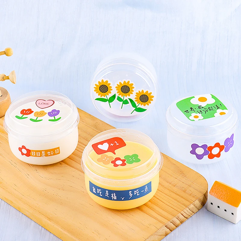 Transparent Baking Pudding Cup 10Sets with Lid