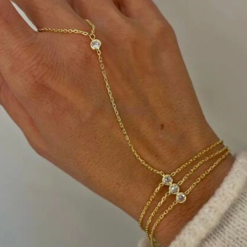 Waterproof Hand Chain , Bezel Hand Accessories , Finger Bracelet , STAINLESS STEEL Handchain ,Mothers Day Gift Ideas
