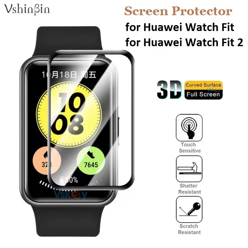 

2PCS 3D Soft Screen Protector for Huawei Watch Fit 2 / Fit Smart Watch Full Coverage Scratch-Proof Protective Film